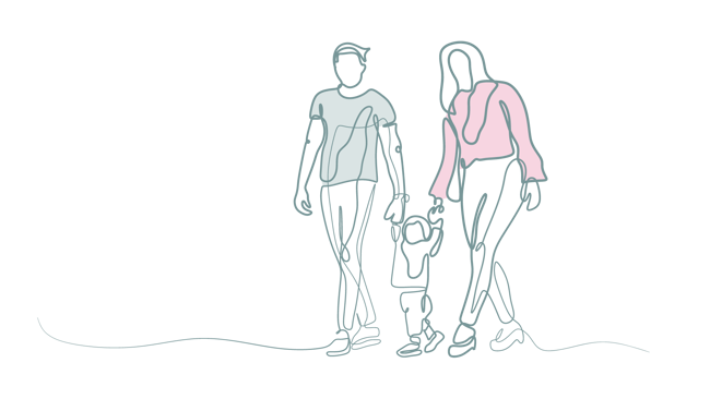 family walking