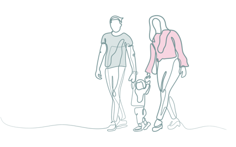 family walking